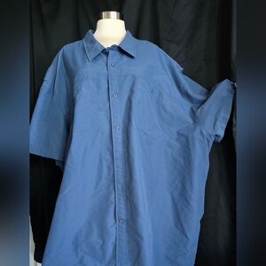 The Foundry Supply Co Big And Tall No Fly‎ Zone Men's Short Sleeve Blue Size 6X